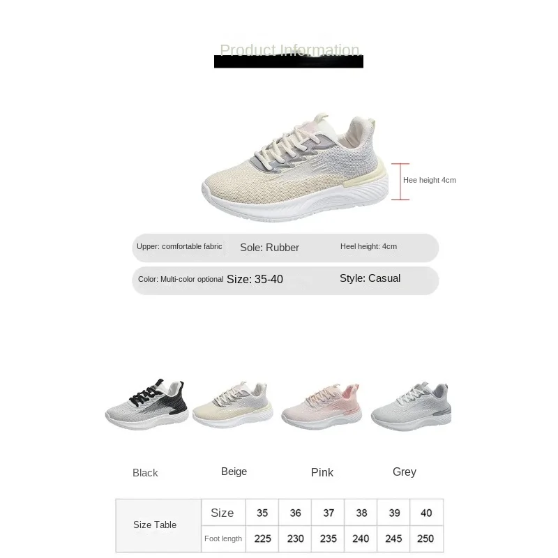 2024 Sneakers Women Sports Shoes Fashion Lightweight Gym Casual Running Shoes Summer Breathable Walking Athletic Female Footwear 3