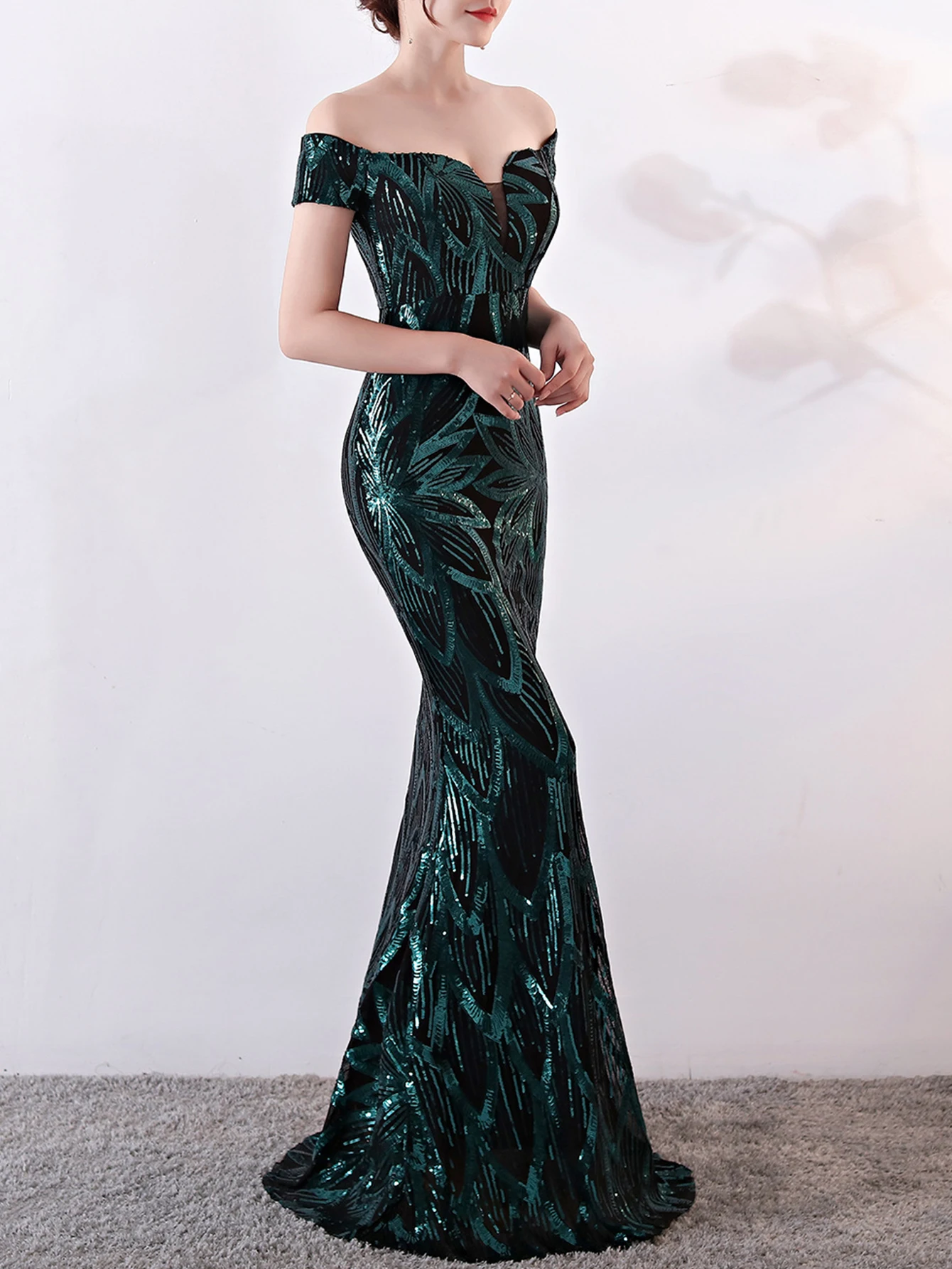 المرأة مثير عارية الذراعين ماكسي الترتر فستان الصي...