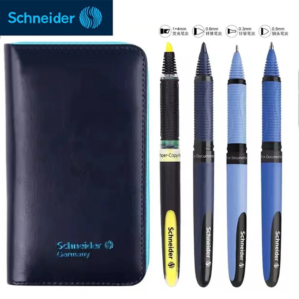 German Schneider Straight Liquid Gel Pen Interstellar Set One Marker Highlighter Ultra Smooth Gift School Office Art Stationery