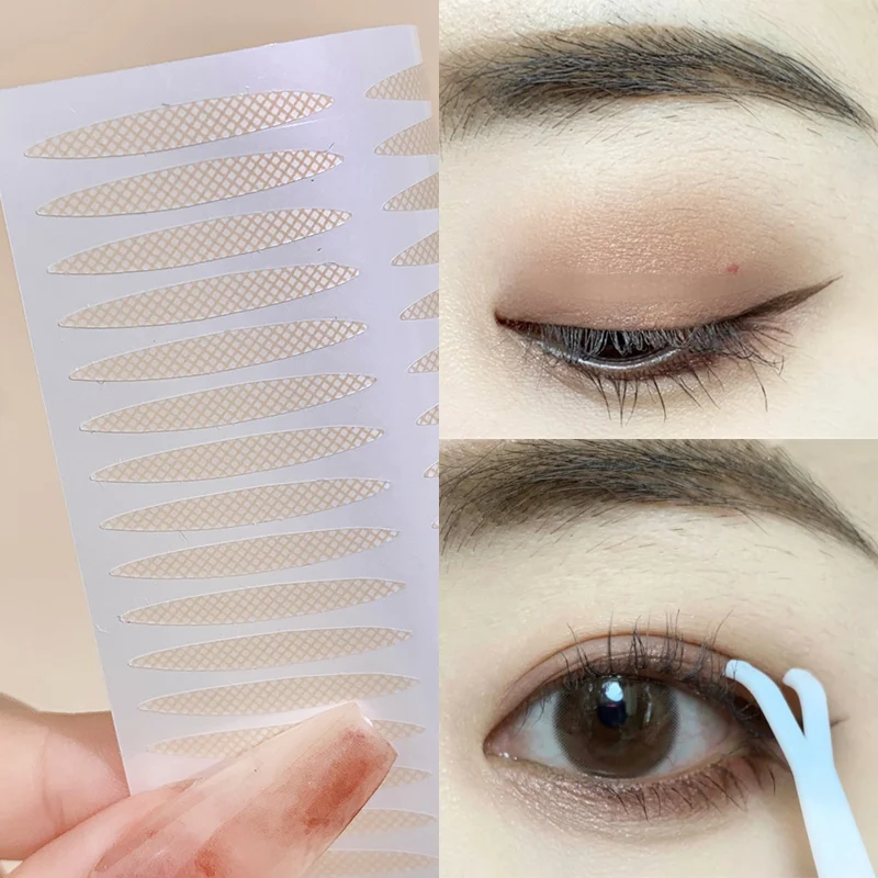 Description Picture 5 of item10 sheets Eyelid Sticker Invisible Double Eyelid Tape Lace/Mesh Type Self Adhesive Double Eye Tape Stickers Eye Makeup Tools
