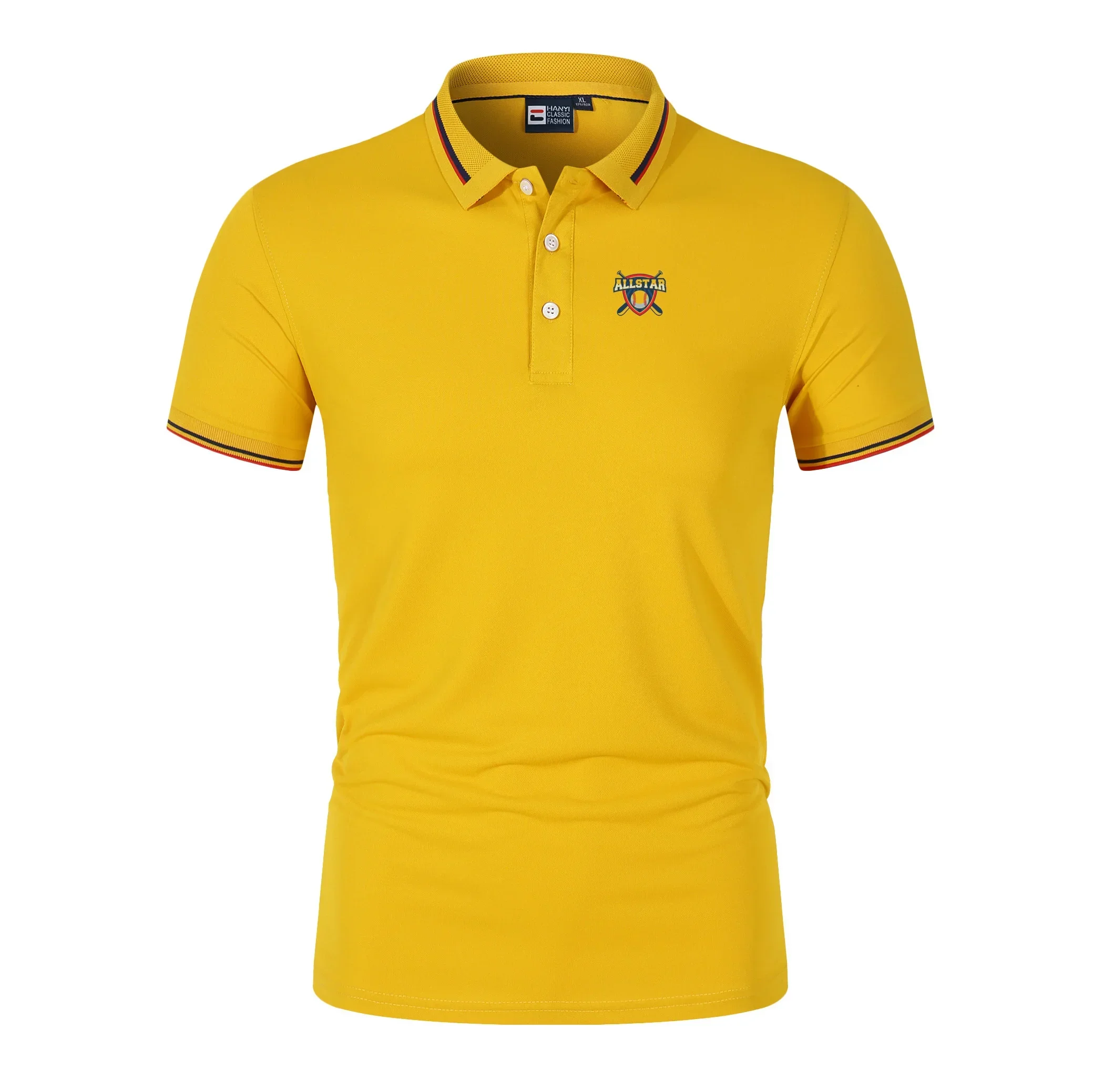 Man Business And Leisure POLO Tops Summer Adolescent Quick Drying Fashion Lapel Short Sleeve Office Classic Neutral Clothes