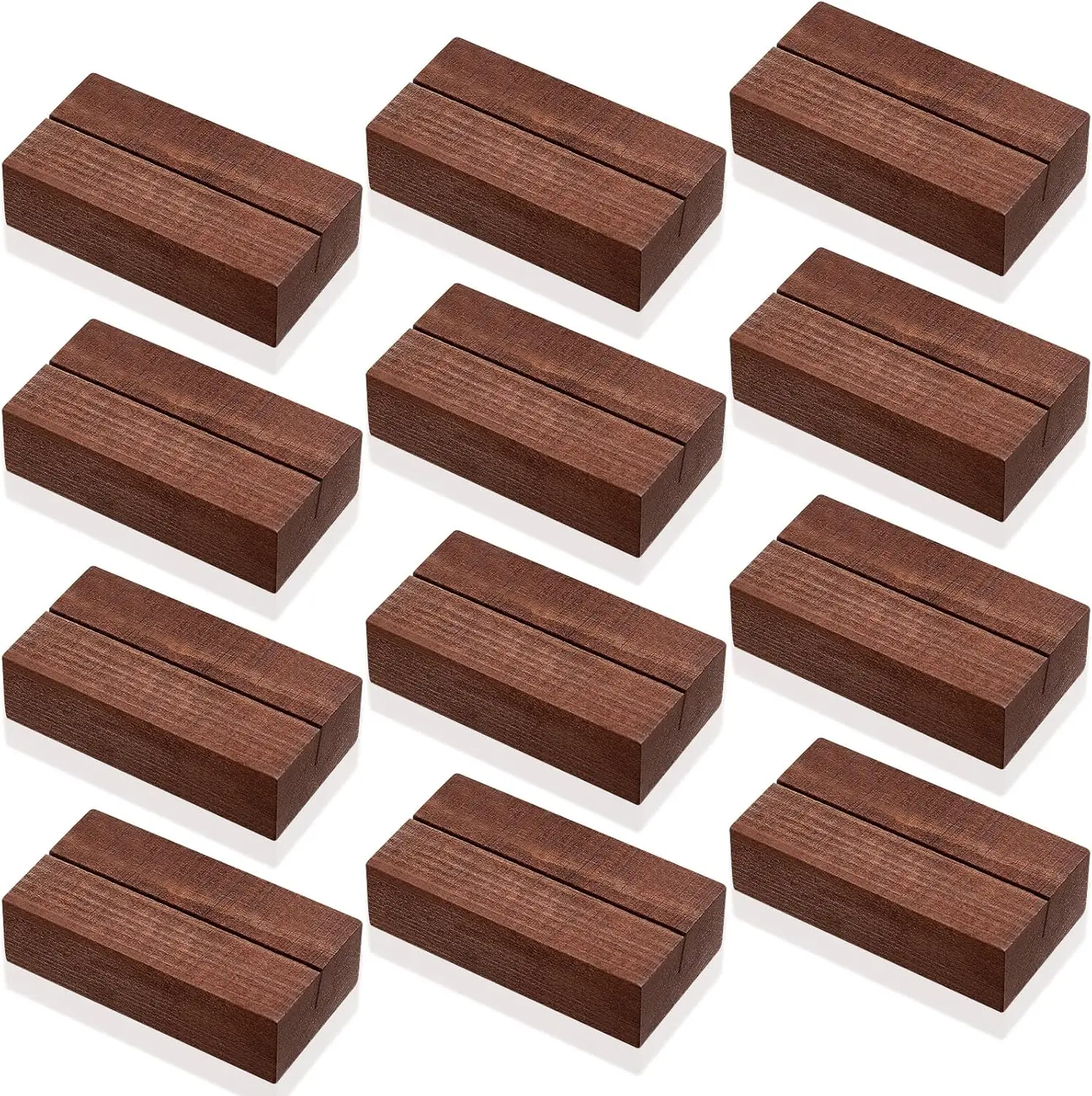 Walnut Wood Place Card Holders Table Number Holder Stands 1-12pcs for Wedding Party Events