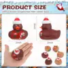Christmas Gingerbread Man Rubber Duckies Toys Gingerbread Man Theme Party Decor Small Funny Bath Rubber Ducks for Xmas Winter Ho 2