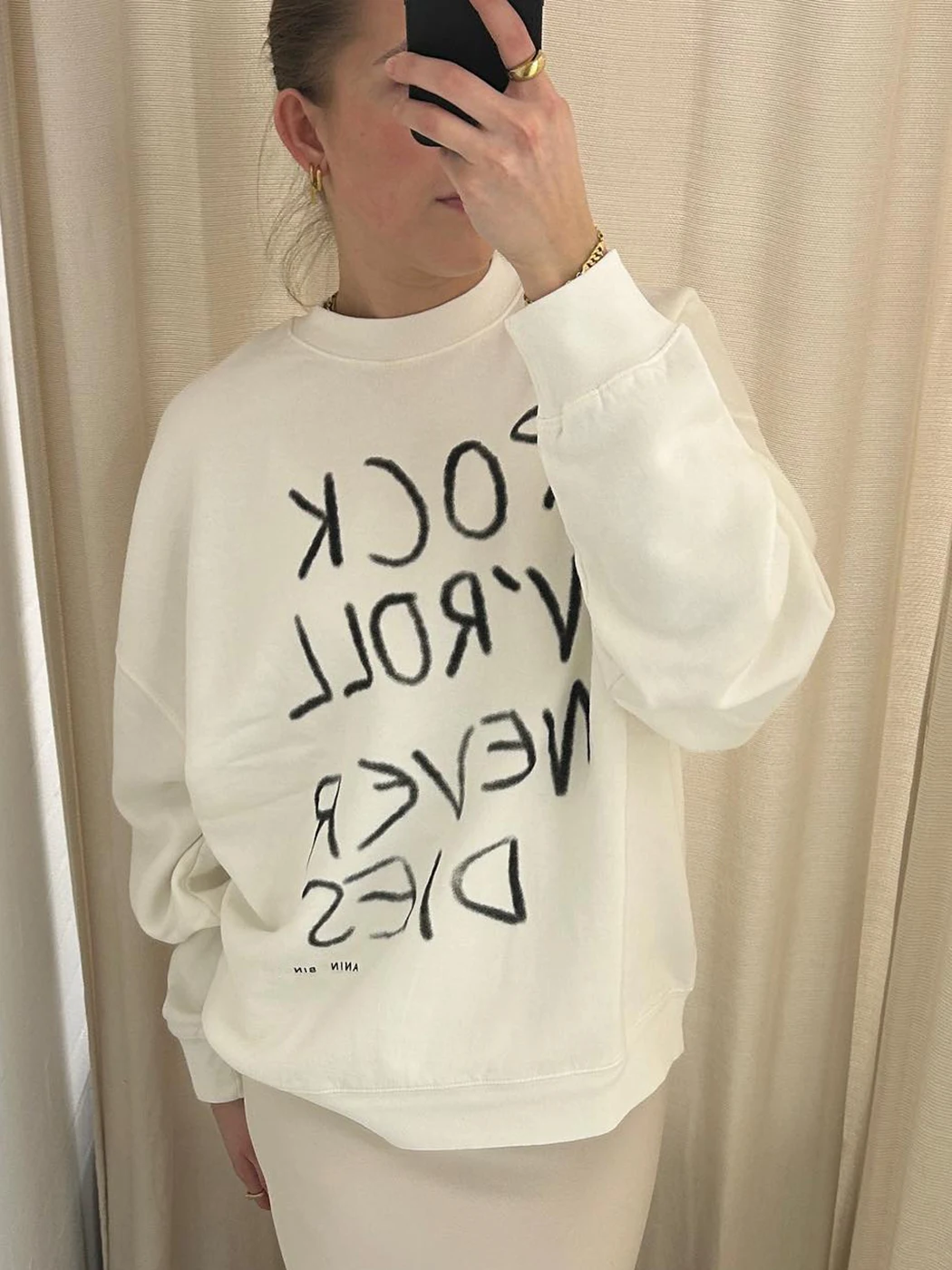 

Oversized Aesthetic Letter Sweatshirts Women Spring Autumn Clothing 2024 Cotton Casual Sweatshirt Pullovers Female Fashion Tops