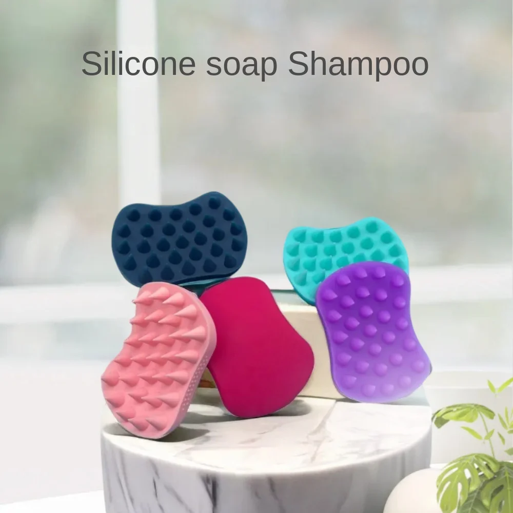 

Silicone Shampoo Brush Head Scalp Massage Comb Hair Washing Comb Body Massage Brush Bath Shower Brush Salon Hairdressing Tool