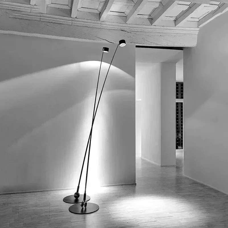 미니멀리스트 낚싯대 디자인 LED 플로어 램프, 거실 소파 코너 침실용 긴 기..