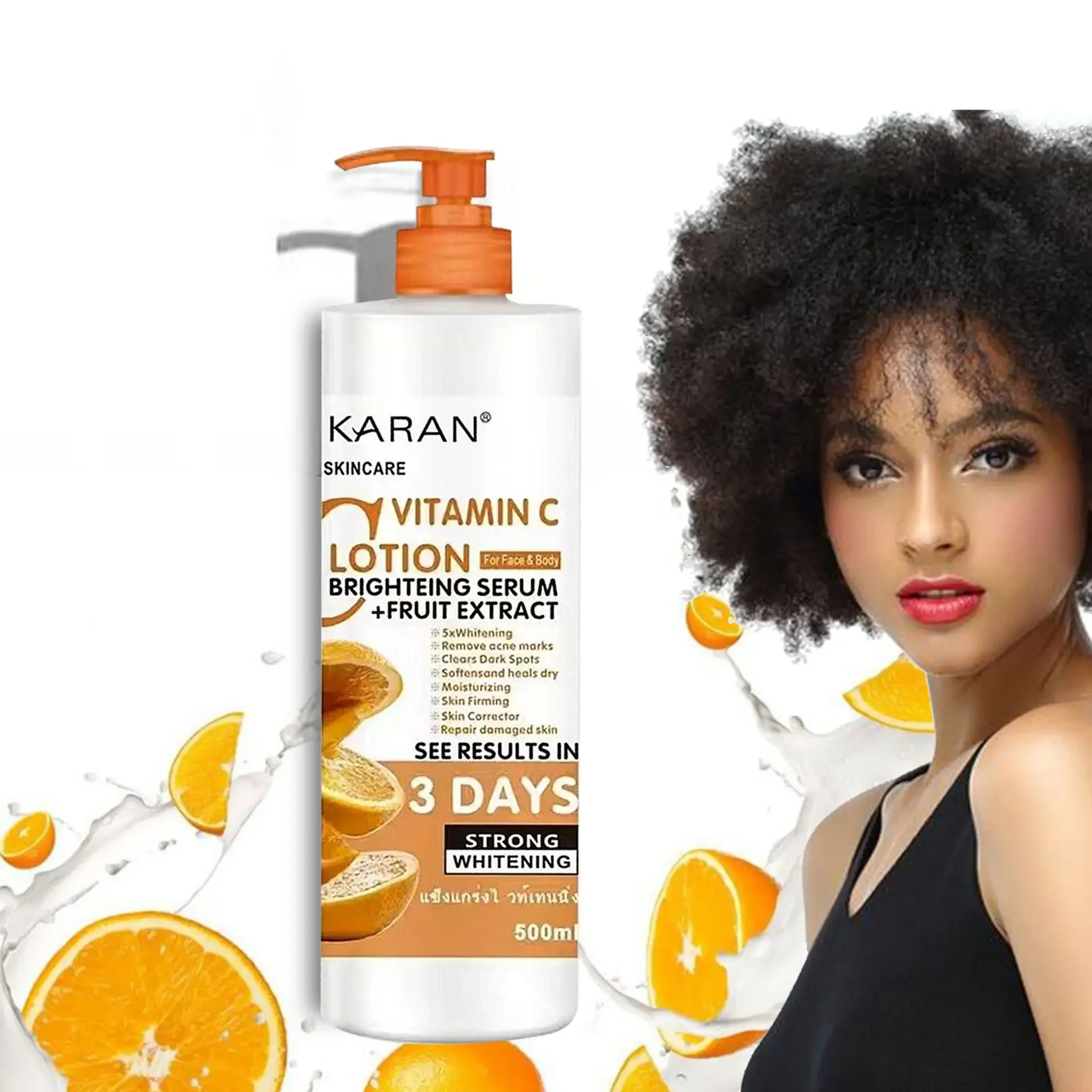 Body Whitening Cream Skin Care Fruit Acid Transparent VC Body Milk Moisturizing Lotion Body Lotion Whitening Cream for Dark Skin