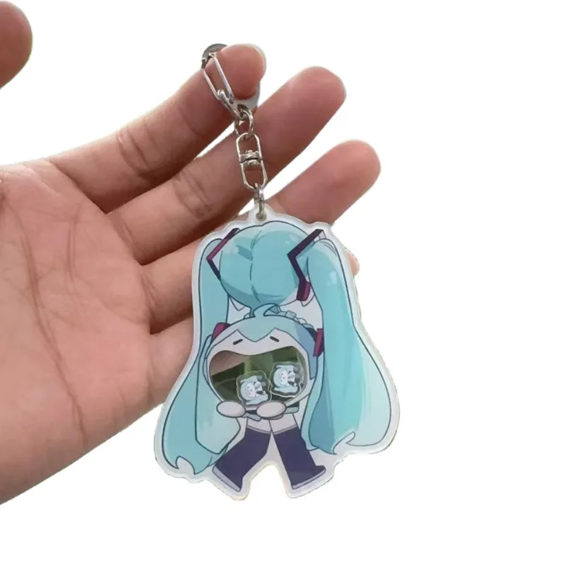 Hatsune Miku zweidimensionaler Anime peripherer transparenter Acryl-Rucksack-Stil, bester Freund, Schlüsselanhänger, Schultasche, Anhänger, Geschenk – Detail 7