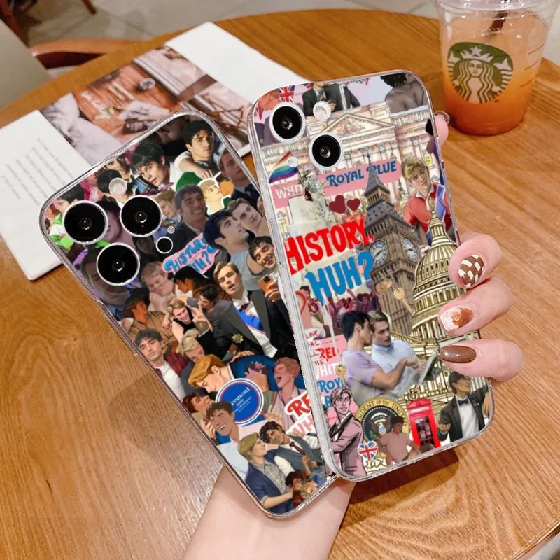 Custodia Per Telefono Tv Rosso Bianco Royal Blue Per Iphone 15 14 12 11 Pro 15 Plus 13 Pro Max Xr Xs Mini Cover Trasparenti