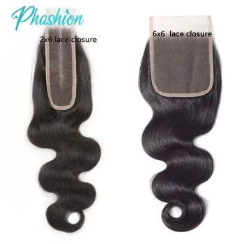 Phashion Kim K 6x6 2x6 Swiss Transparent Lace Closure Straight Body Wave Deep Parting Brazilian Remy Human Hair For Black Women 1