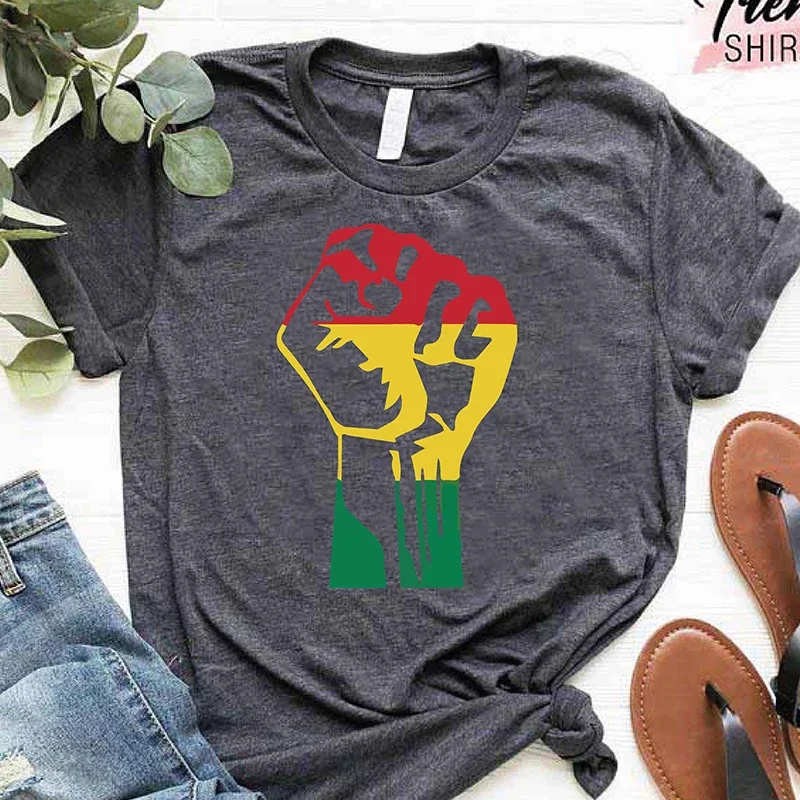 

Black Lives Matter Black History Women T Shirts High Quality Cotton Short Sleeve Human Rights Feminist Clothes Tshirt