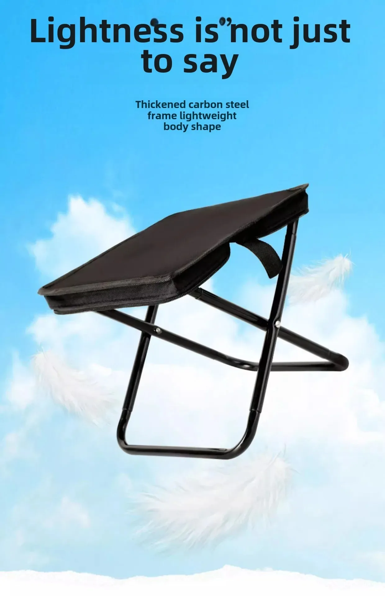 Description Picture 4 of itemOutdoor Portable Folding Stool Lightweight and Convenient Folding Stool Camping Travel Fishing Portable Stool Chair.