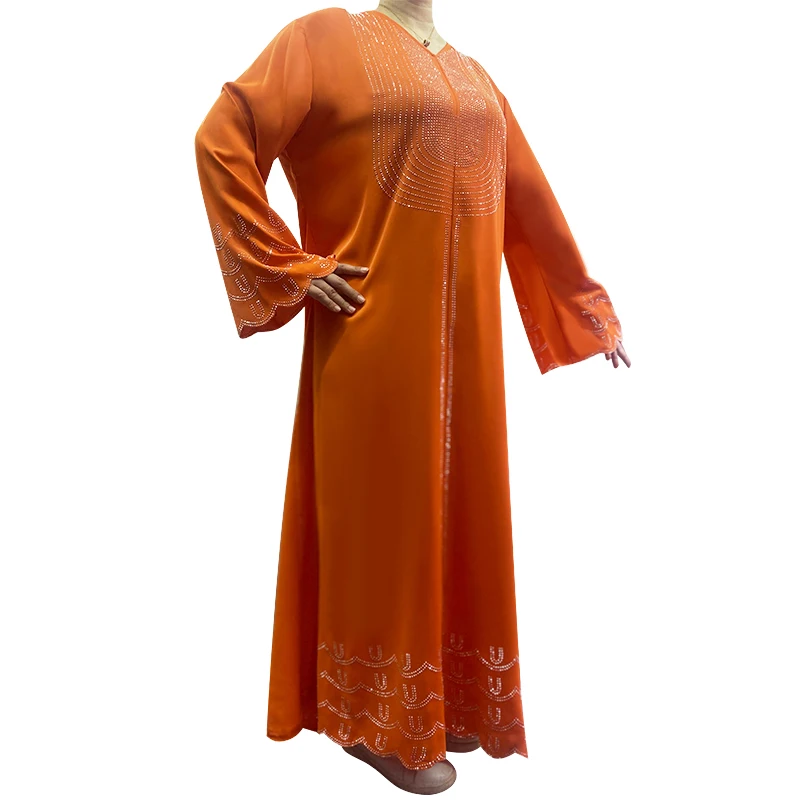 عباية نسائية مسلمة قفطان فستان نسائي مضيئة بأكمام...