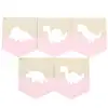 Bunting Banner Nordic Style DIY Dinosaur-shaped Hole Cute Decorative Wood Slices Holiday Party Banner Home Decoration  5