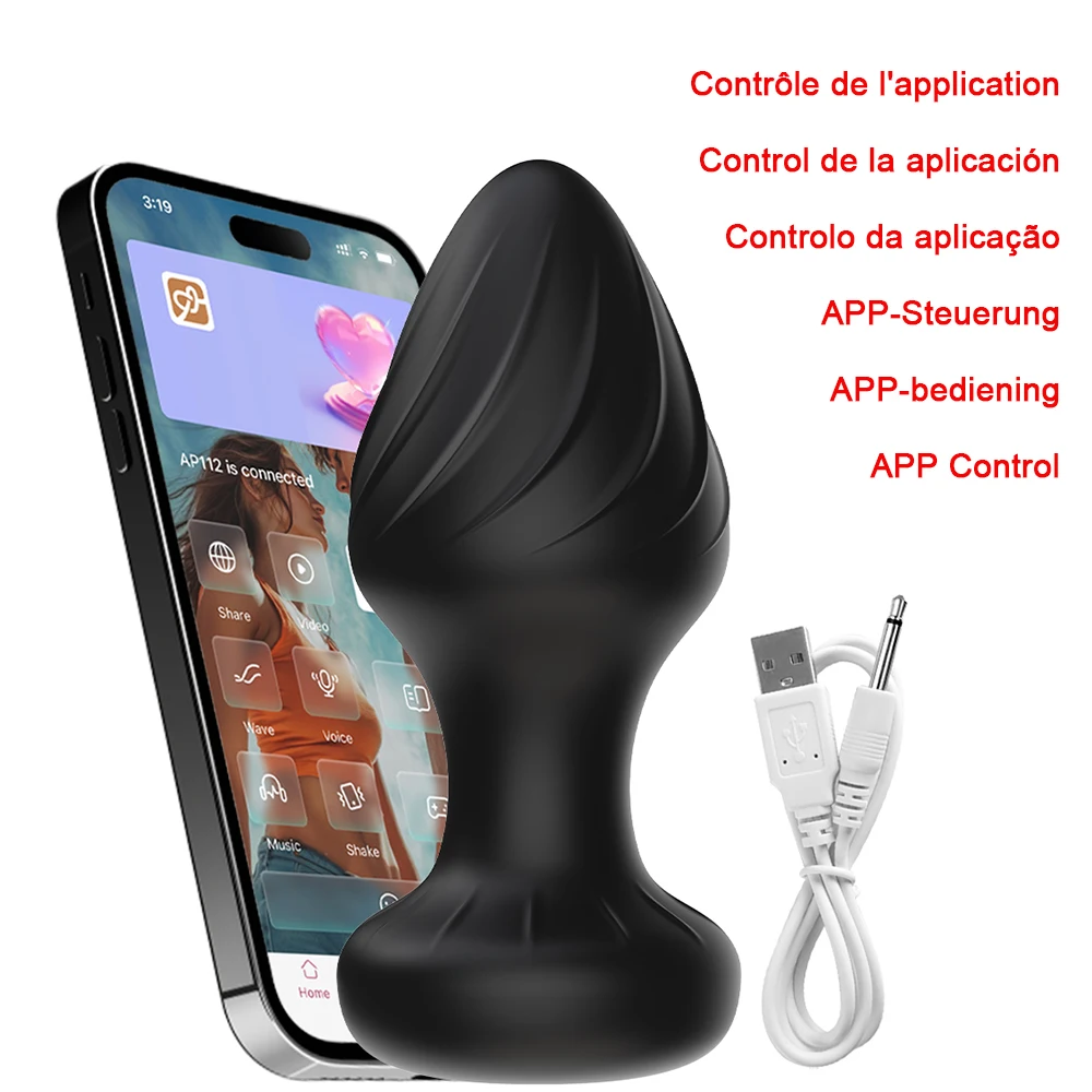 10 Modes Vibrating Butt Plug Anal Plug for Men Remote Control Anal Vibrator for Gay Mini Dildo for Women Sex Toy for Men 18+