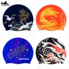 【YINGFA】Printed Silicone Swimming Cap, High Toughness Universal Swimming Cap, Professional Watersport Hat Suitable For Men Women 1