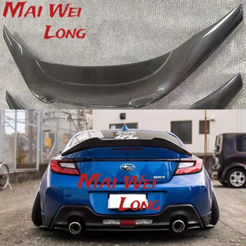 

For Toyota GR86 Subaru BRZ Spoiler 2021+ Carbon Fiber Rear Roof Spoiler Wing Trunk Lip Boot Cover Car St