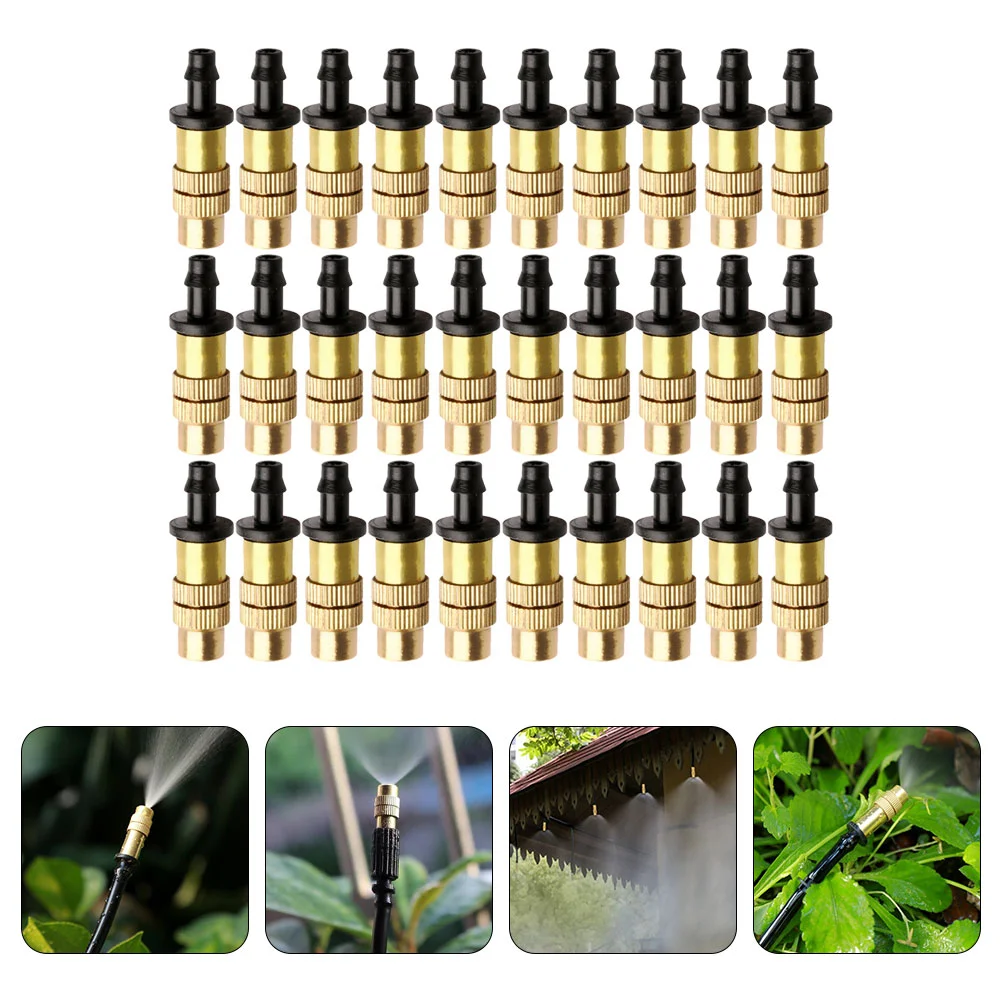 

50 Pcs Drip Irrigation Nozzle Greenhouse Watering The Flowers System Atomizing Sprinkler Plastic Adjustable Spray Misting