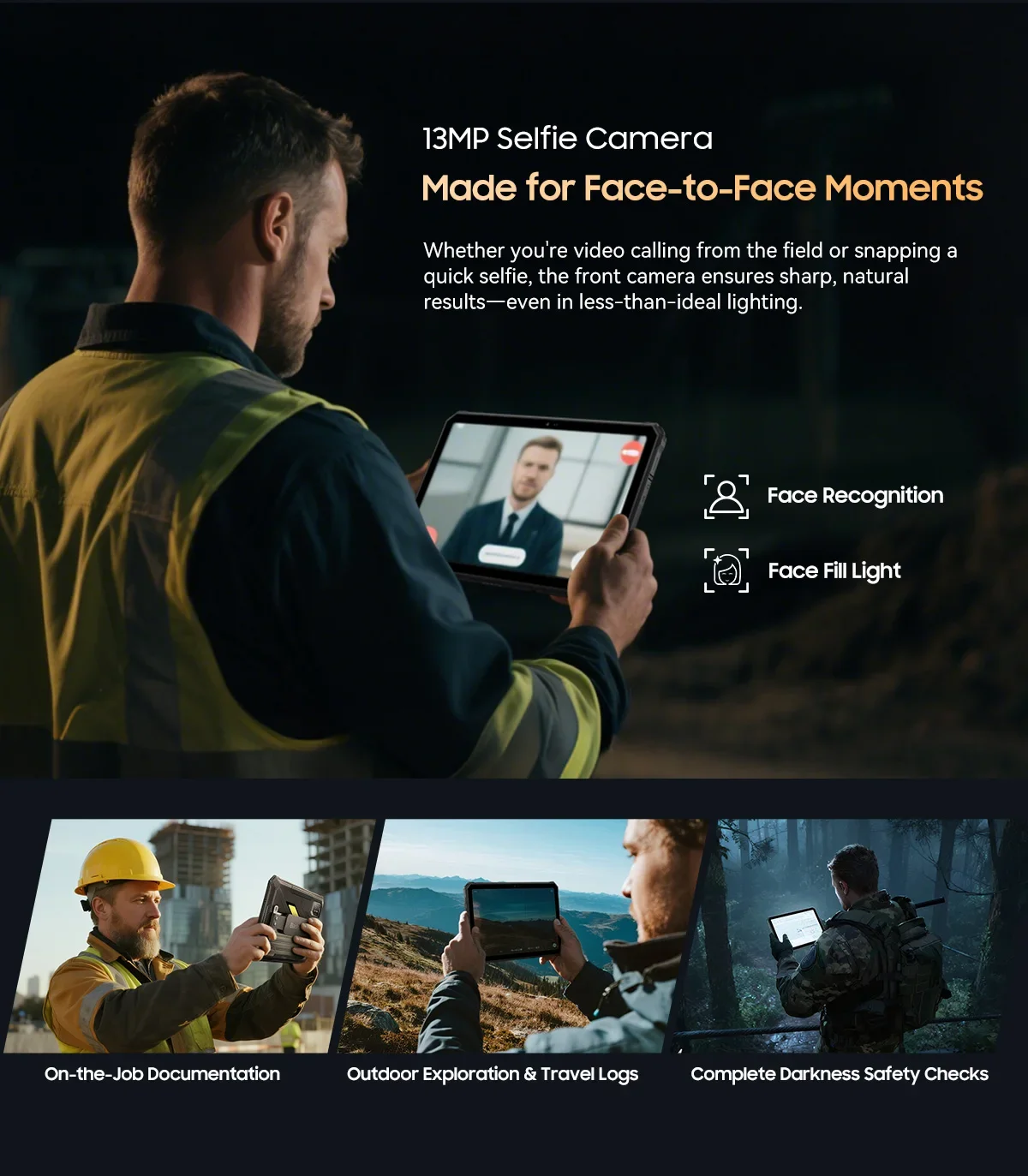 BlackView Active 7 [Ohne EU-Ladegerät] 11'' Robustes Tablet 24GB(8+16)+128GB Nachtversion IPS 120Hz 10000mAh 45W Android 15 NFC – Detail 26
