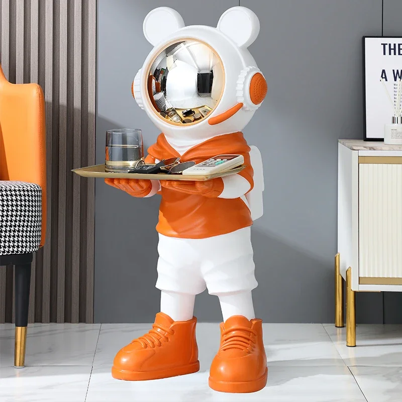 

Astronaut Ground Ornaments Sculptures & Figurines Living Room Entrance Porch Storage Tray Night Light Soft Installation
