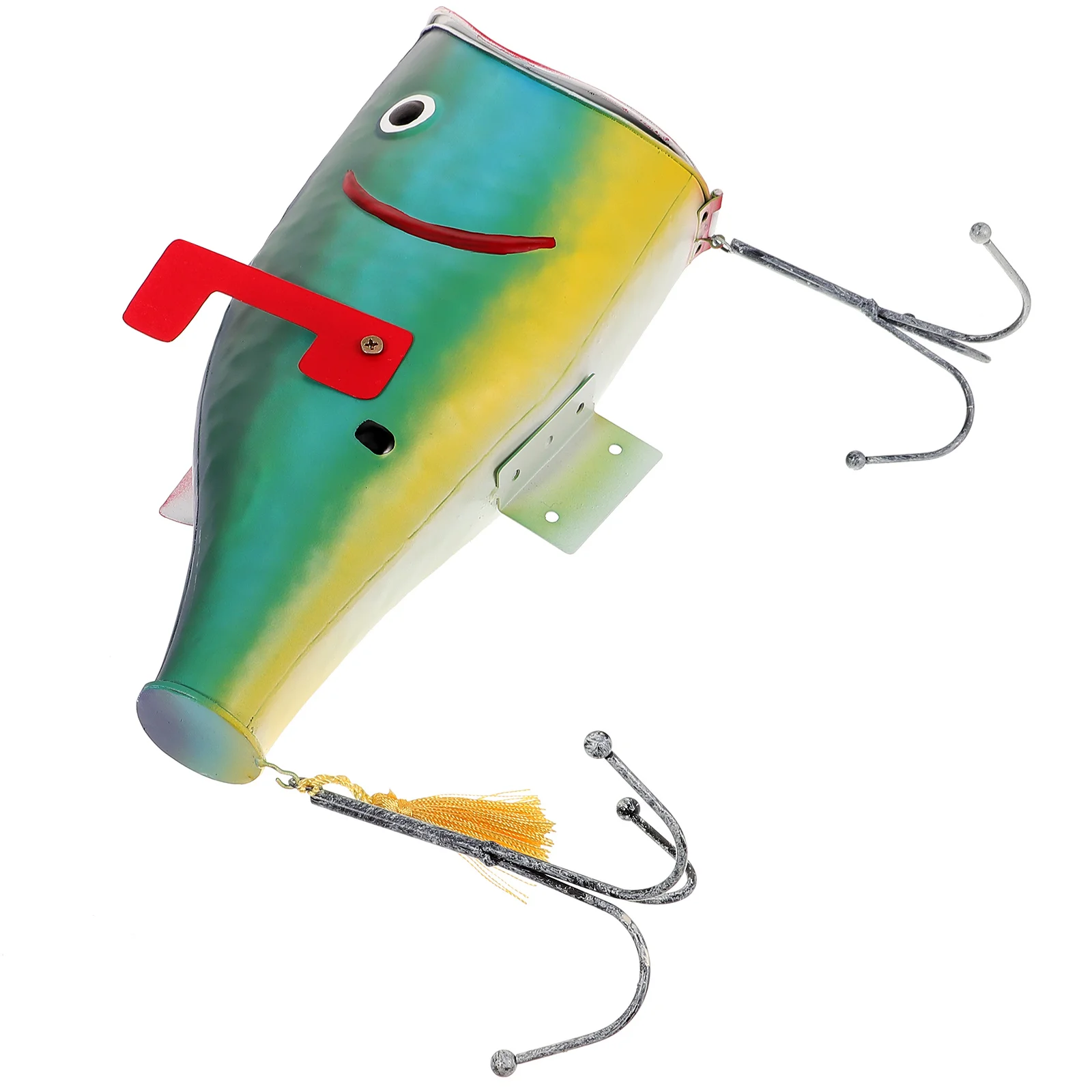 

Metal Mailbox Fish Mailbox Ornament Outdoor Mailbox Decor Metal Fish Ornament for Garden