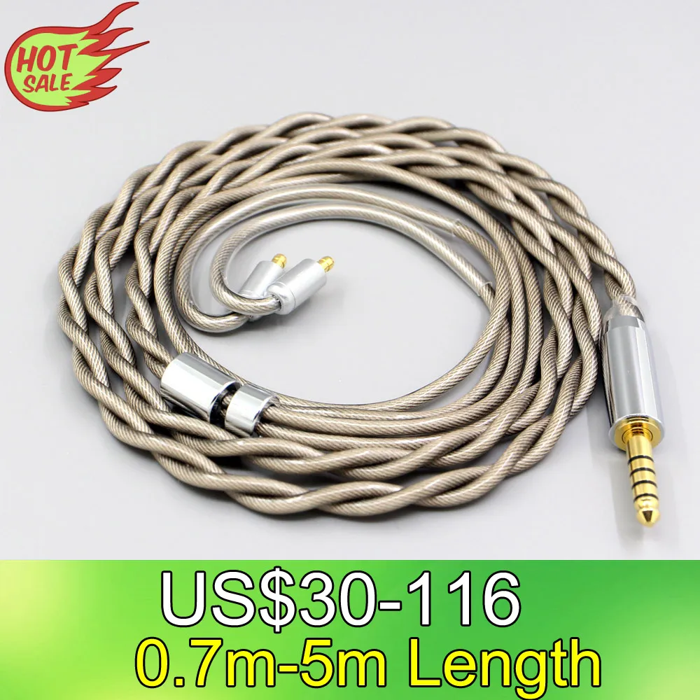 

LN007819 Type6 756 core 7n Litz OCC Silver Plated Earphone Cable For Sennheiser IE100 IE400 IE500 Pro Headset 2 core 2.8mm