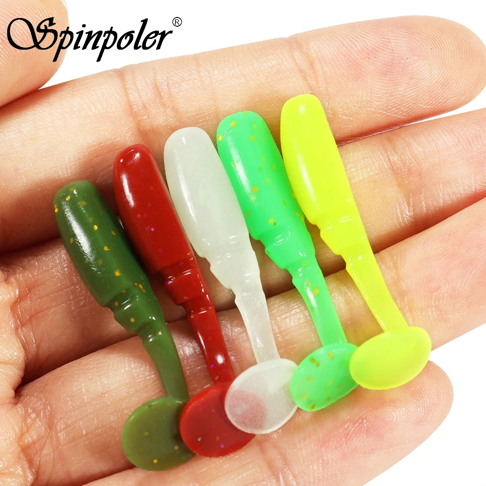 Spinpoler35mmIceFishingSoftPlasticShadBaitSwimBaitsAjing