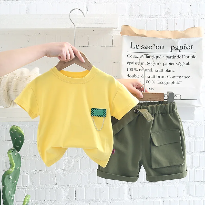 

Fashion Summer Baby Boys Clothes Sets T-shirt + Pants Casual Cotton Kids Outfits Suits 1-4 Years Children Clothing Sets