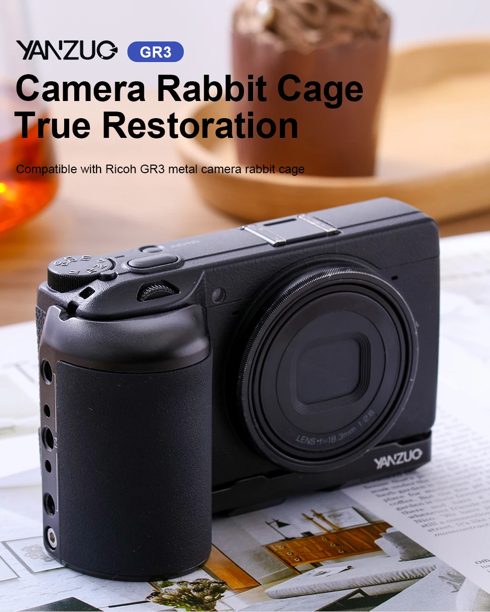 Aluminum Alloy Base Camera Handle for Ricoh GR3 GRIIIX Camera Grip Quick Install