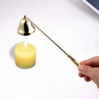 Candle Cover Bell-shape Long Handle Candle Holder Stainless Steel Candle Extinguisher Home Accessories Decoration Match Trimming 2
