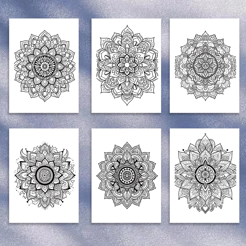 1pc, Mandala Coloring Book, Teenagers Coloring Book, 30 Different Patterns, 100gsm Thick Paper, Stress Relief, Birthday Gift 4
