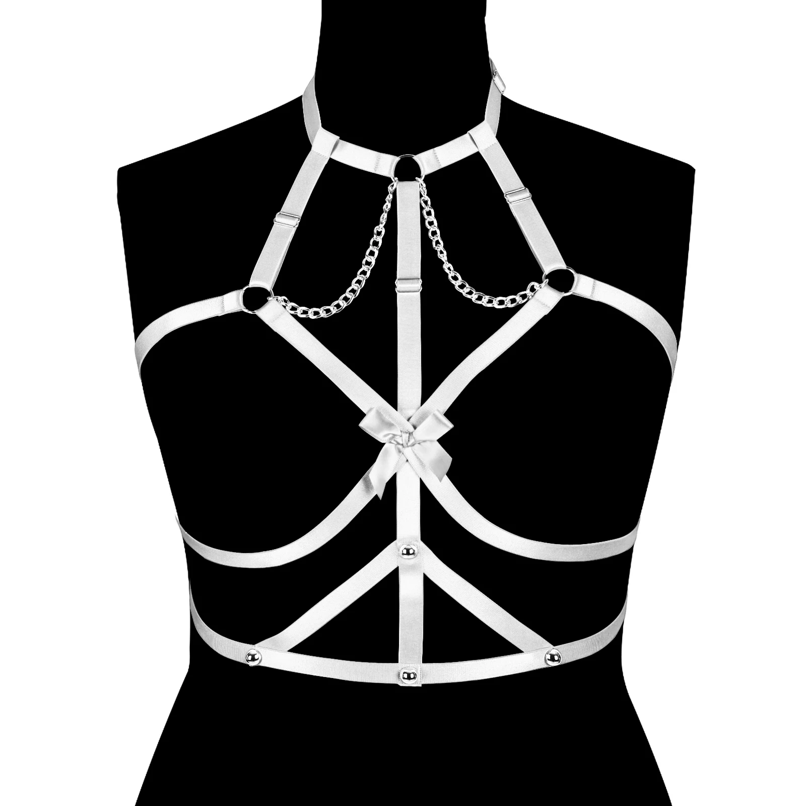 

Women Fashion Underwear Fetish Sexy Lingerie Erotic Gothic Body Harness Body Cage Harness Cage Bra Sculpting Rave Wear