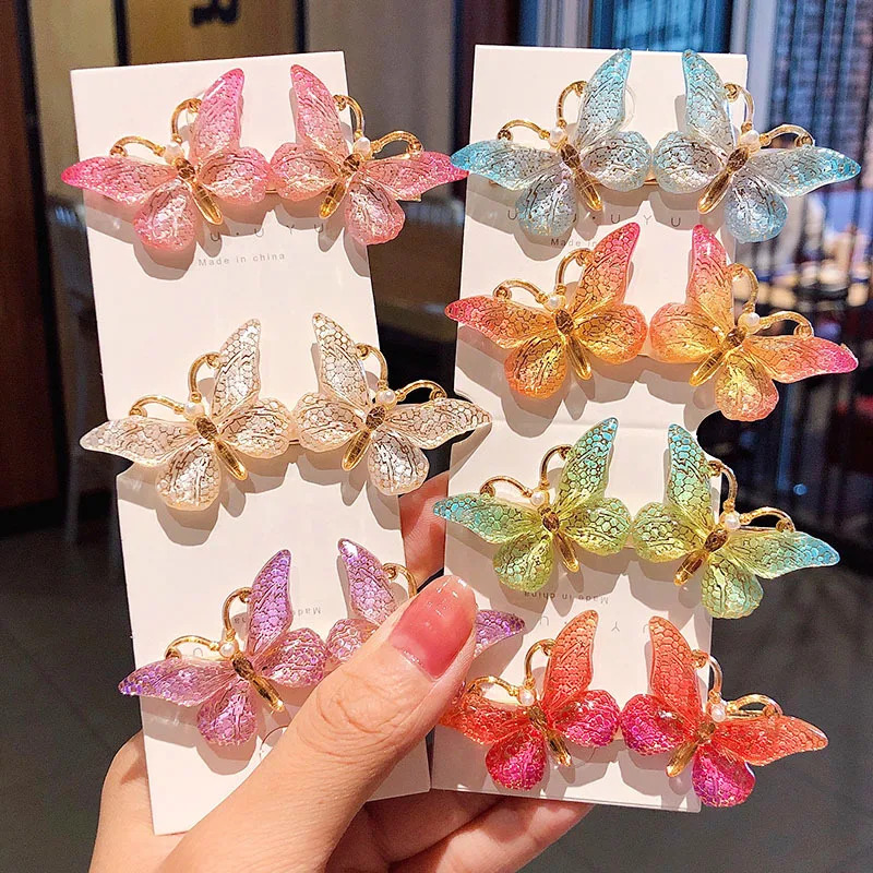 2024 Korean Girl Drops Oil Butterfly Clip Little Princess Cute Duckbill Clip Super Immortal Side Hair Clip Accessories New дришти 10 мл drishti eye drops wintrust pharmaceuticals