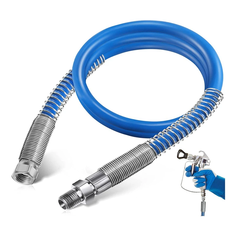 

4Ft Airless Paint Spray Extension Hose,3/16Inch Pressure Paint Spray Whip Hose,3000PSI Extended Wall Painting Tube