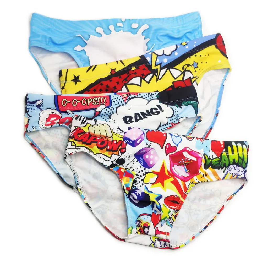 Fun Cartoon Men's Swimwear Briefs