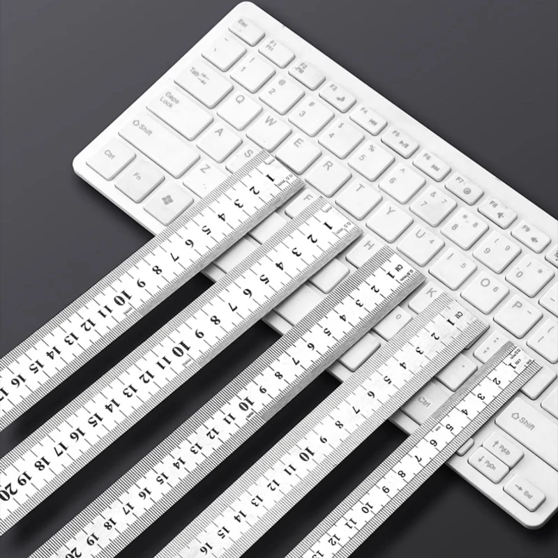 Precision Stainless Steel Double-Sided Metric Measuring Ruler (15-40cm)