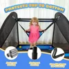 6FT Kids Trampoline with Horizontal Bar & Swing Rectangle Toddler Trampoline with Safety Net Outdoor/Indoor Trampoline for Kids 4