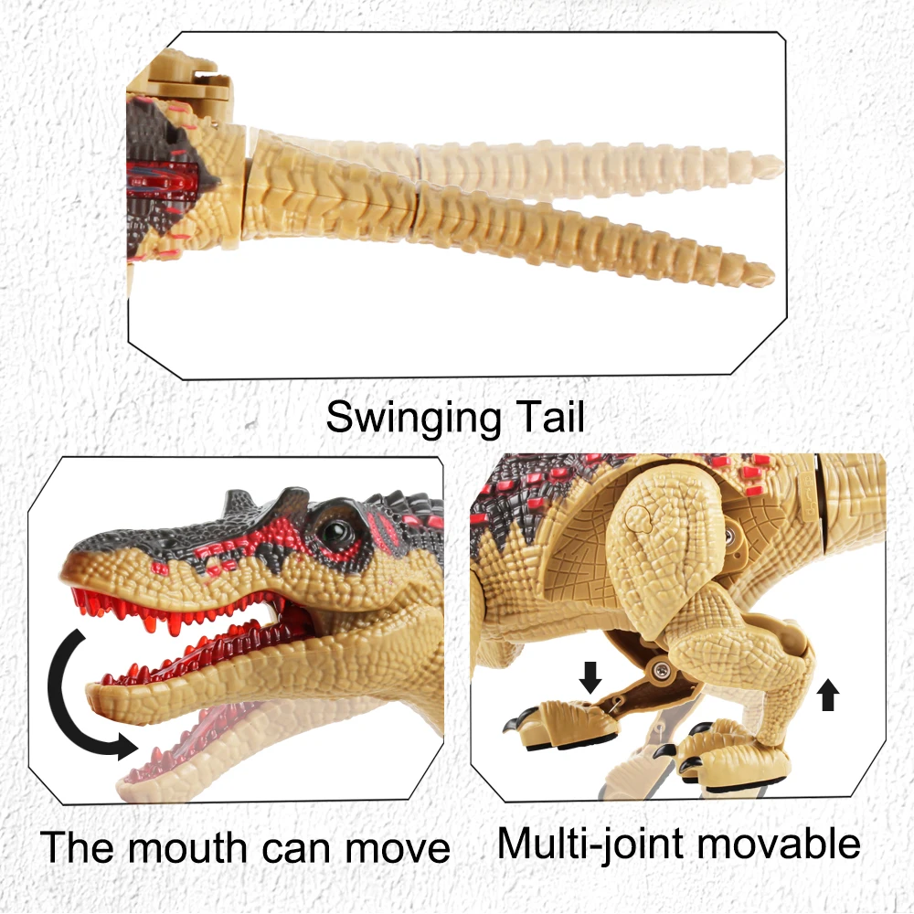 2.4G RC Animal Electric Remote Control Simulation Spinosaurus Model Toy with Light and Sound Dinosaur Toys for Boys Kids Gifts 3