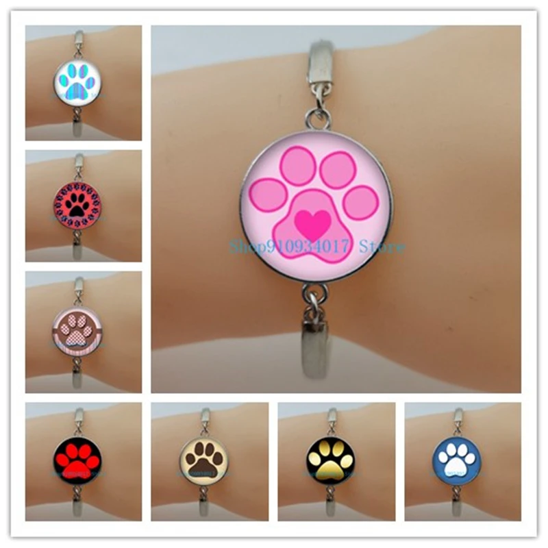 Kat Poot Glas Vrouwen Armband Fashion Animal Paw Print Bangle U In Mijn Braclets Gift Voor Vriendin - Bracelets - AliExpress