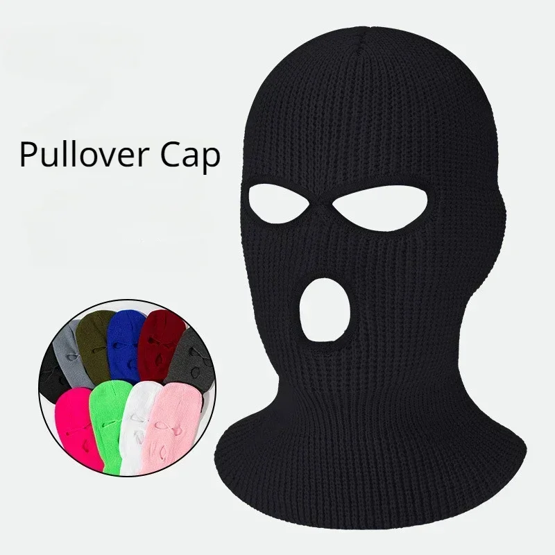 

Hot Selling Winter Motorcycle Windproof Knitted Bandit Hat for Men and Women Thermal Insulation Cap Funny Head Cover and Hood