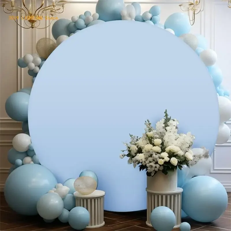 Circle Backdrop Cover for Weddings and Parties Balloon Arch Stand Cover with Secure Buckle Attachments Party Decoration