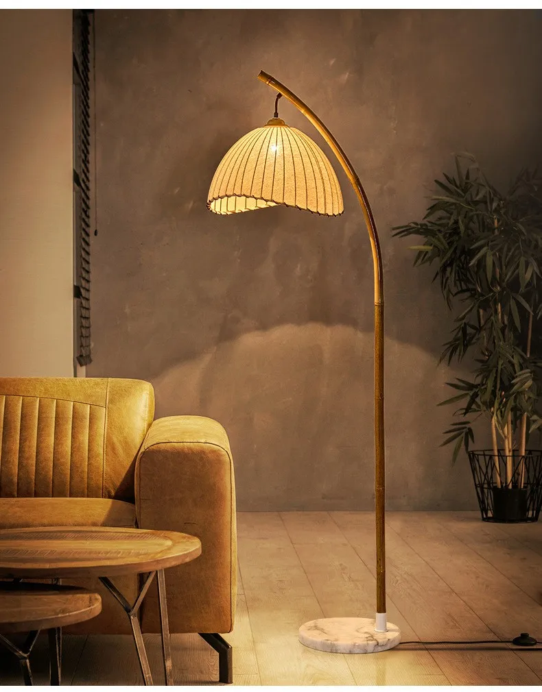 Floor Lamp - Foyer Wabi Sabi Canvas Shades LED Metal Light SW-36211023