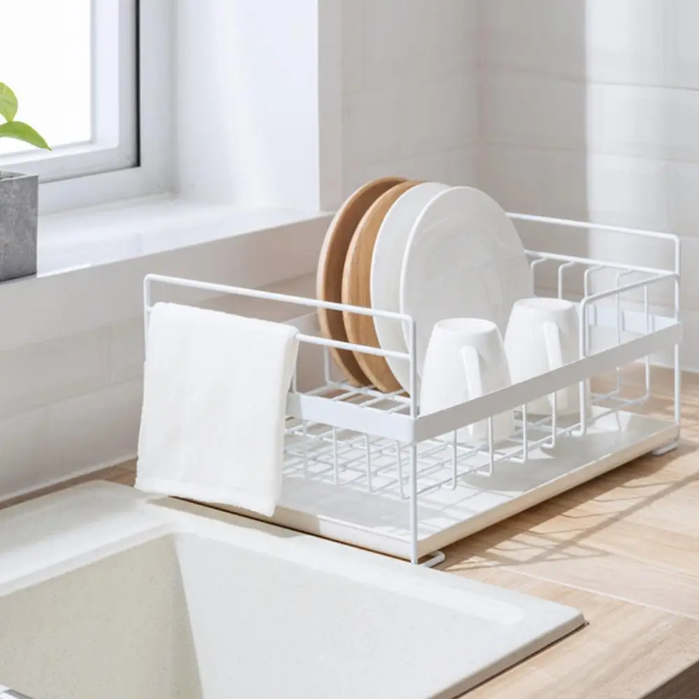 Kitchen Restaurant Dish Drainer Drying Rack Holder Plates Cup Tableware Bowl Shelf Classify