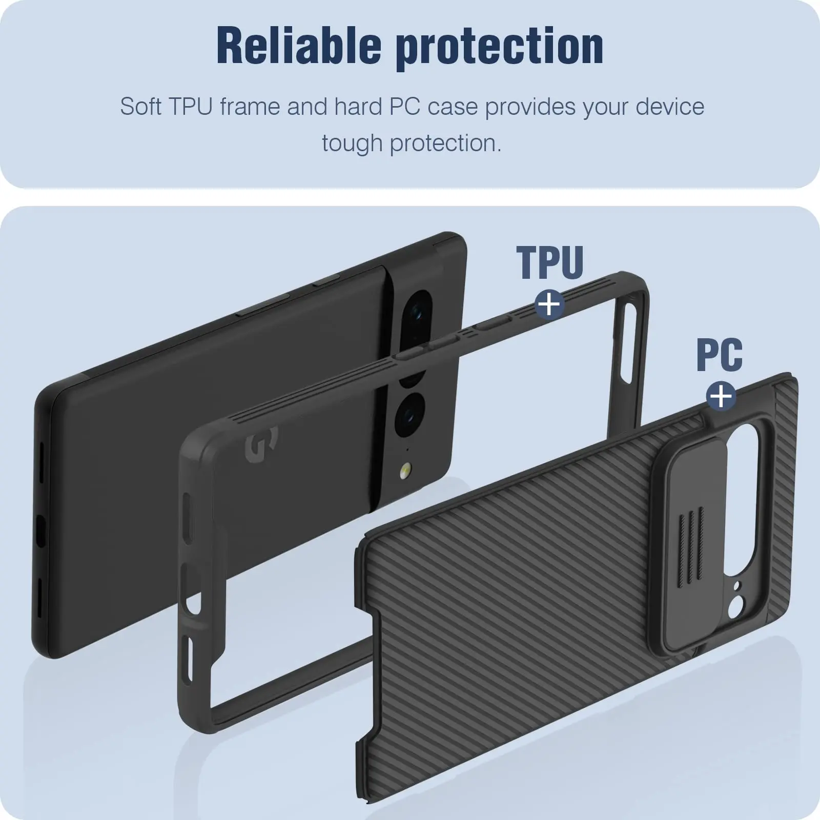 Nillkin Case For Google Pixel 8 Pro 7 7A 7 6A Pro Camera Slim Rugged Phone Thin Shockproof Cover