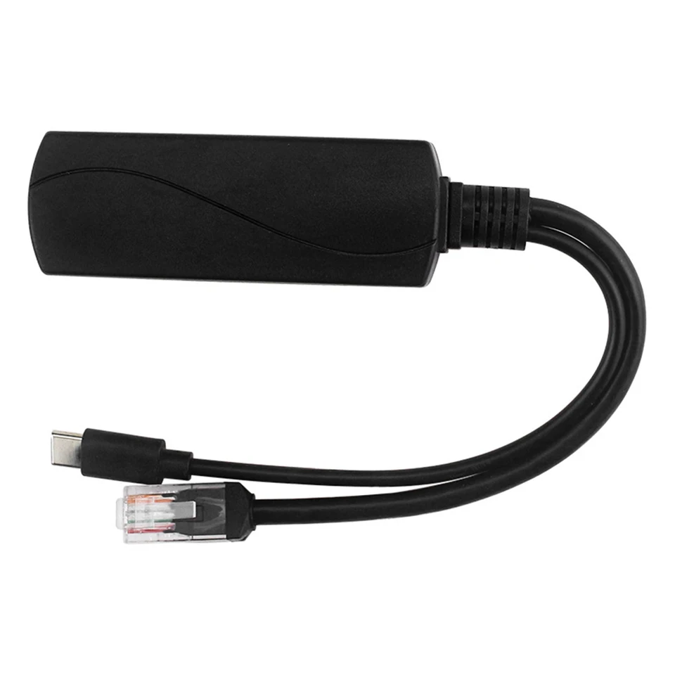 PoE 48V to USB-C 5V 4A Adaptive Splitter