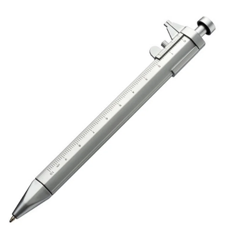 

Multifunctionl Caliper Pen 0-100 Gel Ink Vernier Caliper Roller Ball-Point 1.0mm Plastic Student Stationery Measuring Tools