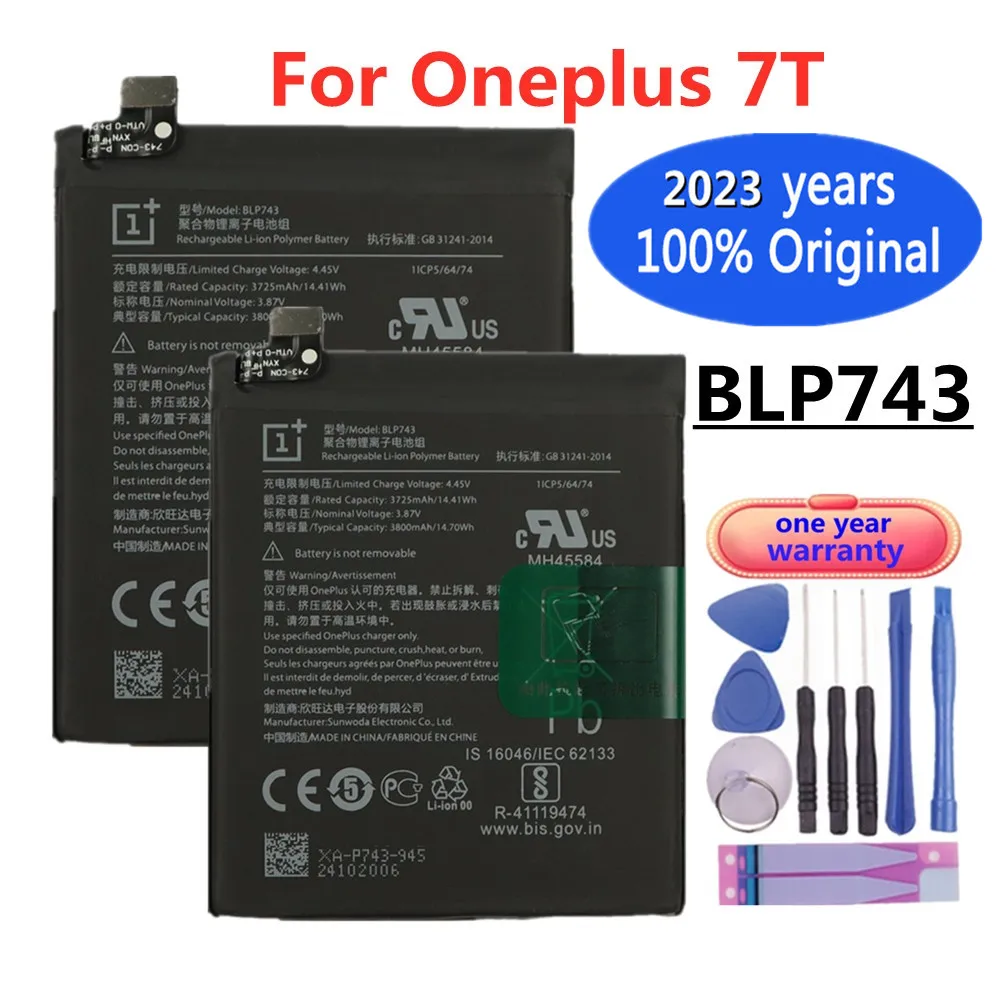 2023 Years 100 Original Replacement Battery for OnePlus 7T One Plus 7T