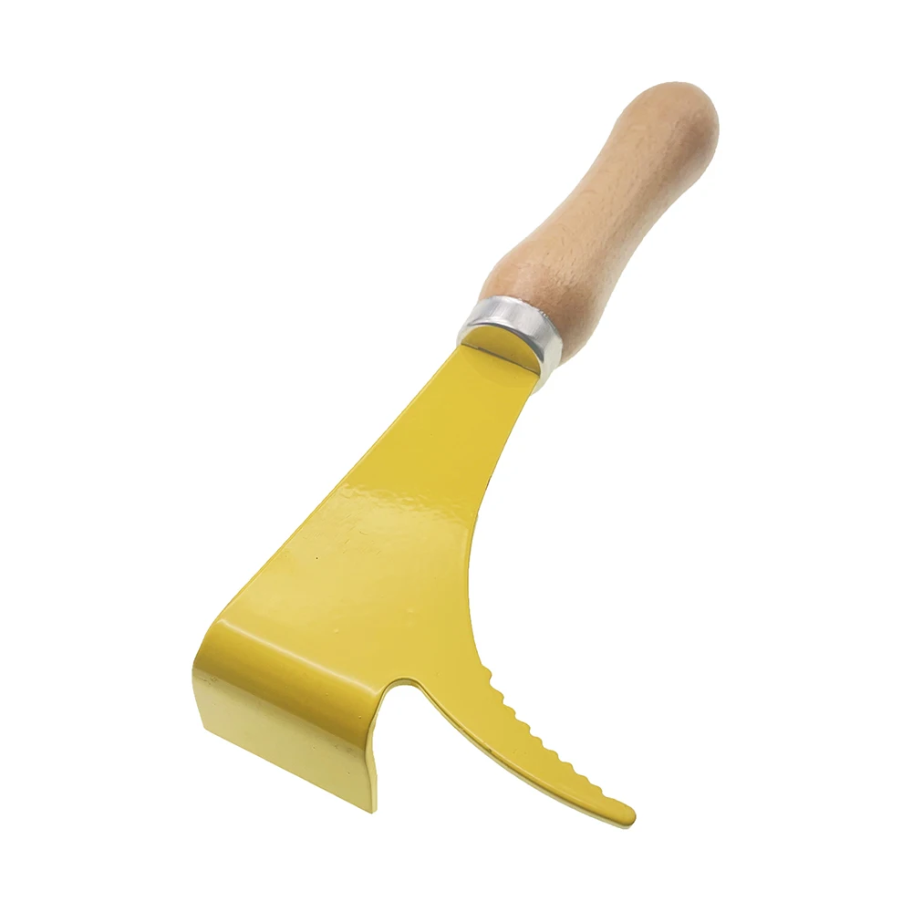 1PCS Bee Tools Beehive Honey Uncapping Shovel Wooden Knife Handle Cleaning Thumb Hooked Stainless Steel Apiculture Supplies