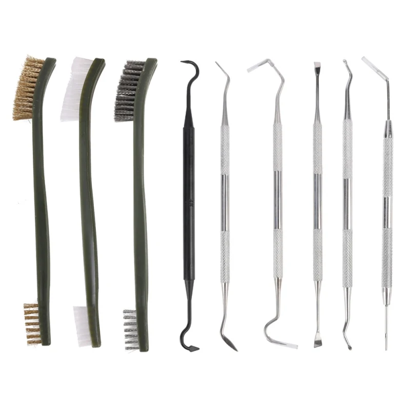 Weapon Cleaning Kit Universal Gun Hunting weapon Cleaning Kit Brush Gun Cleaning Set pick gun Tool 9pcs/Set