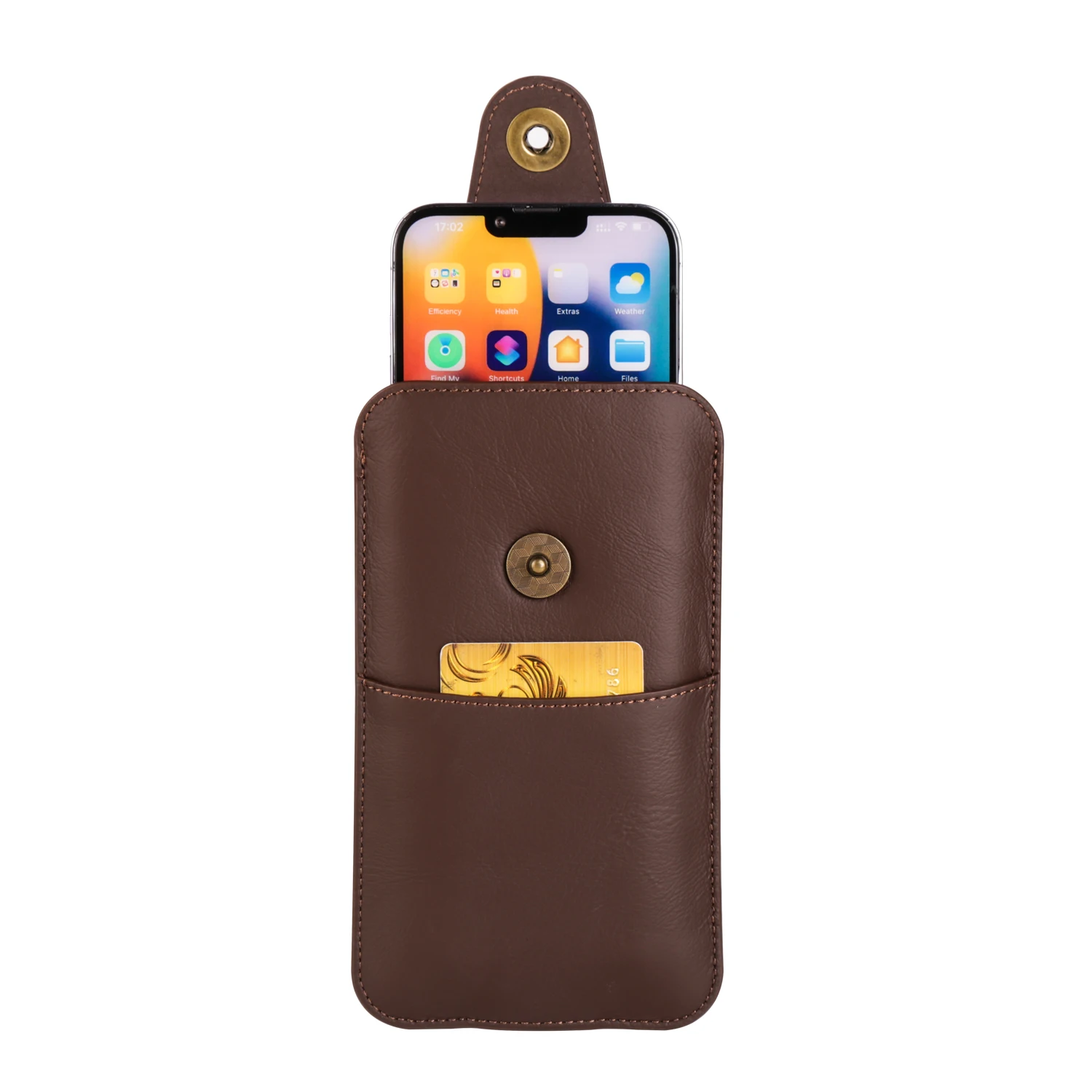 Kuh Echtes Leder 7,2 Telefon Beutel Gürtel Clip Fall Halter Für iPhone 17 16 15 14 Pro Max 13 12 11X8 Plus Männer Taille Tasche Holster – Detail 7